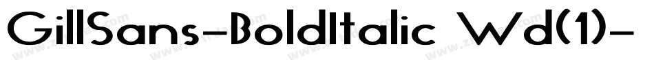 GillSans-BoldItalic Wd(1)字体转换